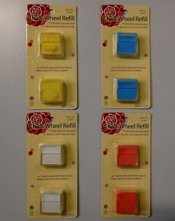 Chalk wheel refill set White